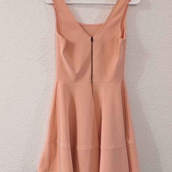 Lulu's Home Before Daylight Barbie Pink/Apricot Mini Skater Dress - Picture 11 of 13